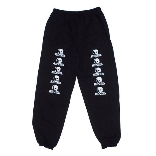 SKULL SKATES　"スカルロゴ スウェットパンツ(両サイドプリント)“　(Black / White Print)