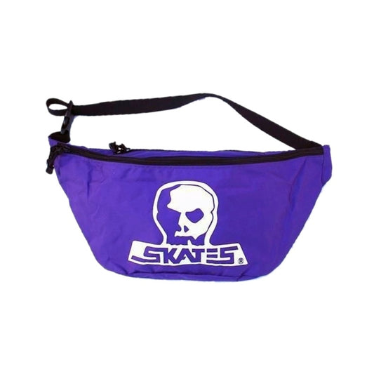 SKULL SKATES ナイロンショルダーバッグ パープル/ ホワイト 正面