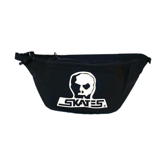 SKULL SKATES ナイロンショルダーバッグ ブラック/ ホワイト 正面