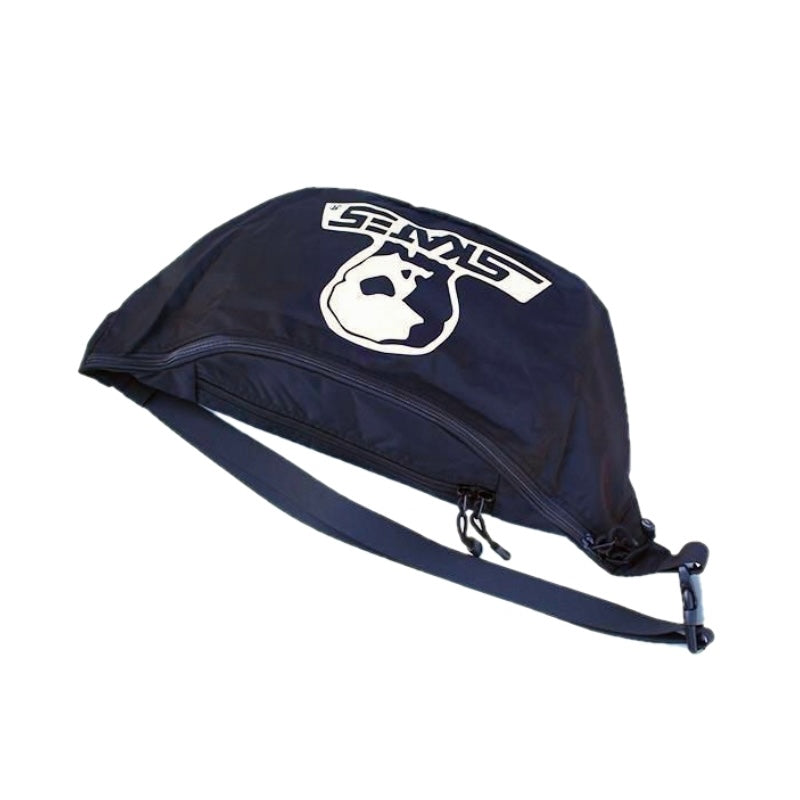 SKULL SKATES ナイロンフリースジャケット ブラック/ ホワイト 上部