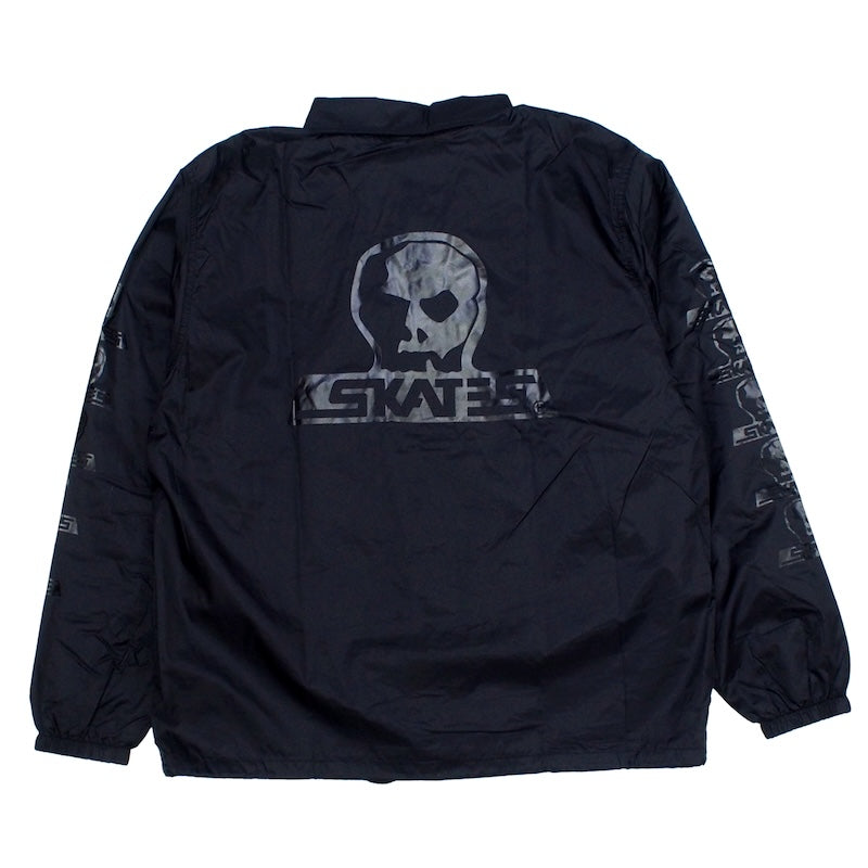 SKULL SKATES ロゴ コーチジャケット ブラックアウト 商品画像 背面