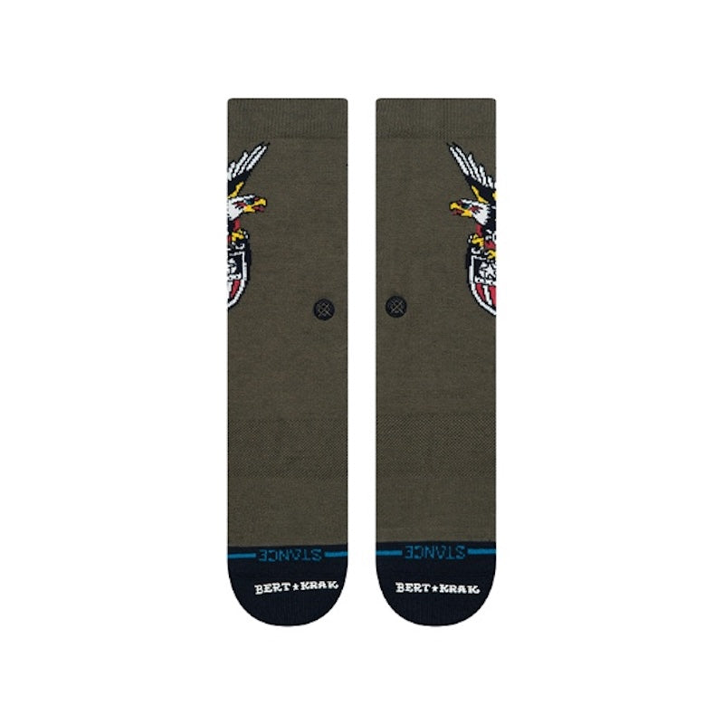 STANCE SOCKS ソックス THE EAGLE CREW ミリタリーグリーン 表