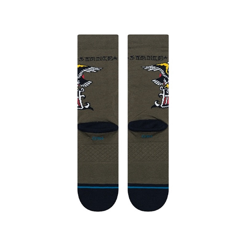 STANCE SOCKS ソックス THE EAGLE CREW ミリタリーグリーン 裏