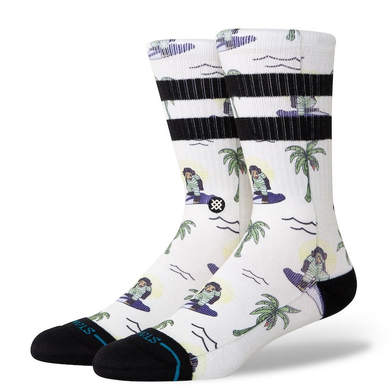 STANCE SOCKS ソックス SURFING MONKEY ホワイト 商品画像 1