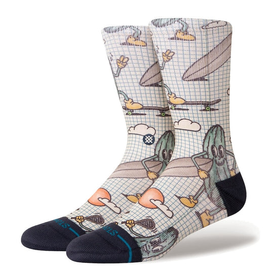 STANCE SOCKS ソックス FEELING PICKLED CREW クリーム 商品画像 1