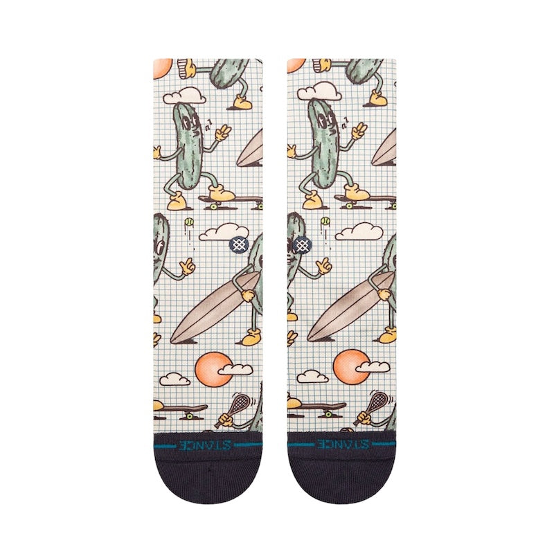STANCE SOCKS ソックス FEELING PICKLED CREW クリーム 商品画像 正面