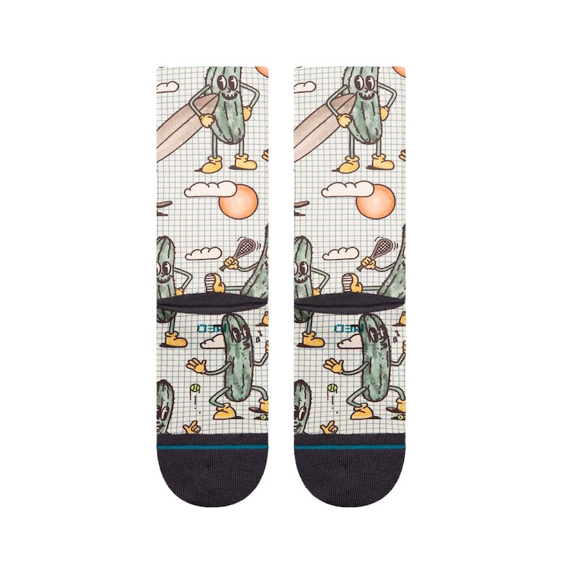 STANCE SOCKS ソックス FEELING PICKLED CREW クリーム 商品画像 背面