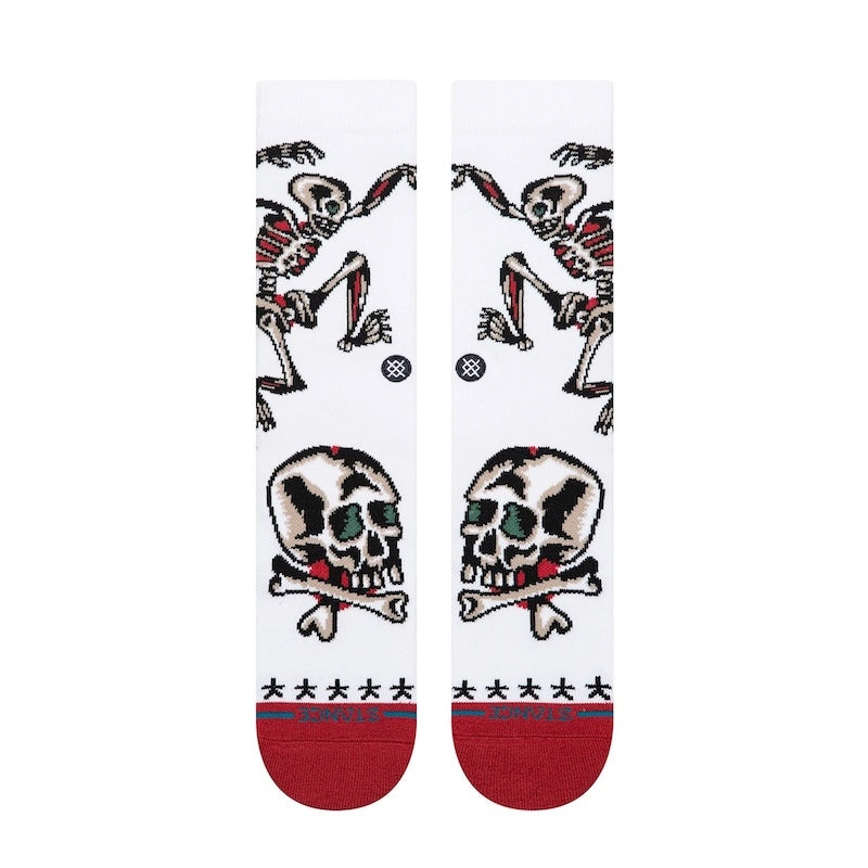 STANCE SOCKS ソックス SKELTON CREW ホワイト 商品画像 正面