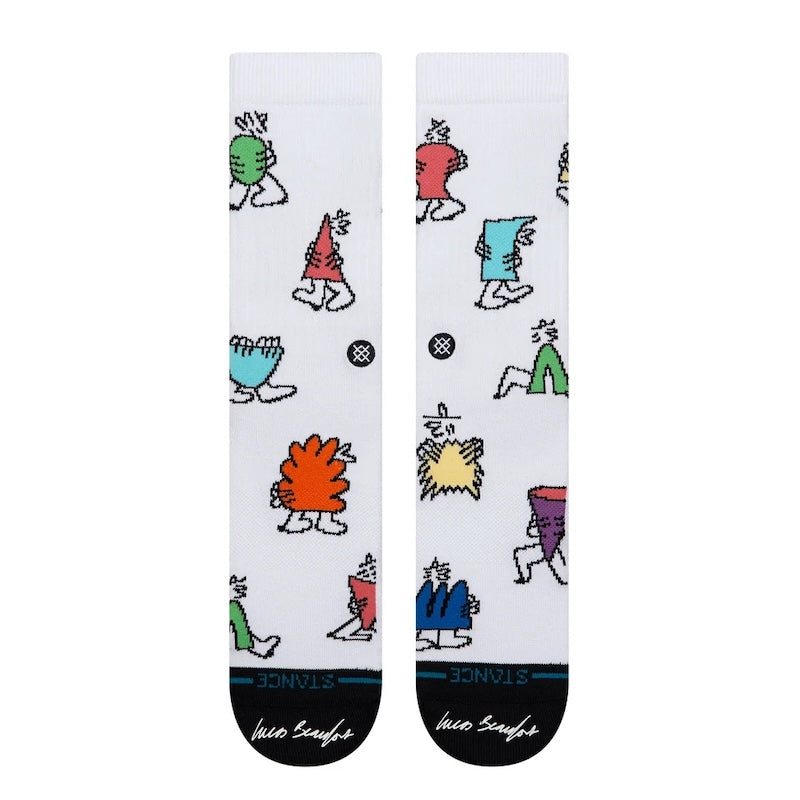 STANCE SOCKS ソックス SHAPE SHIFTER CREW ホワイト 商品画像 正面