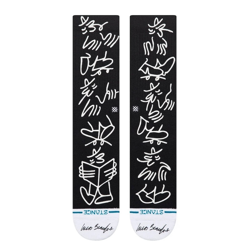 STANCE SOCKS ソックス LUCAS CREW ブラック 商品画像 正面