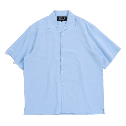 Deviluse　S/Sシャツ　"SCRIPT OPEN COLLAR SHIRTS"　(Light Blue)