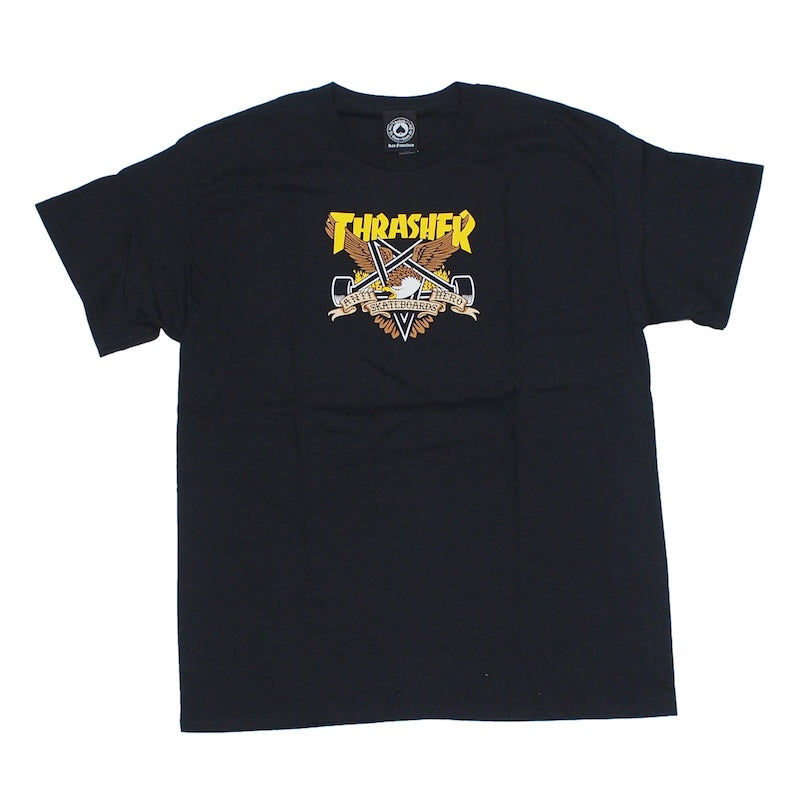 THRASHER x ANTI HERO　Tシャツ　"EAGLEGRAM TEE"　(Black)