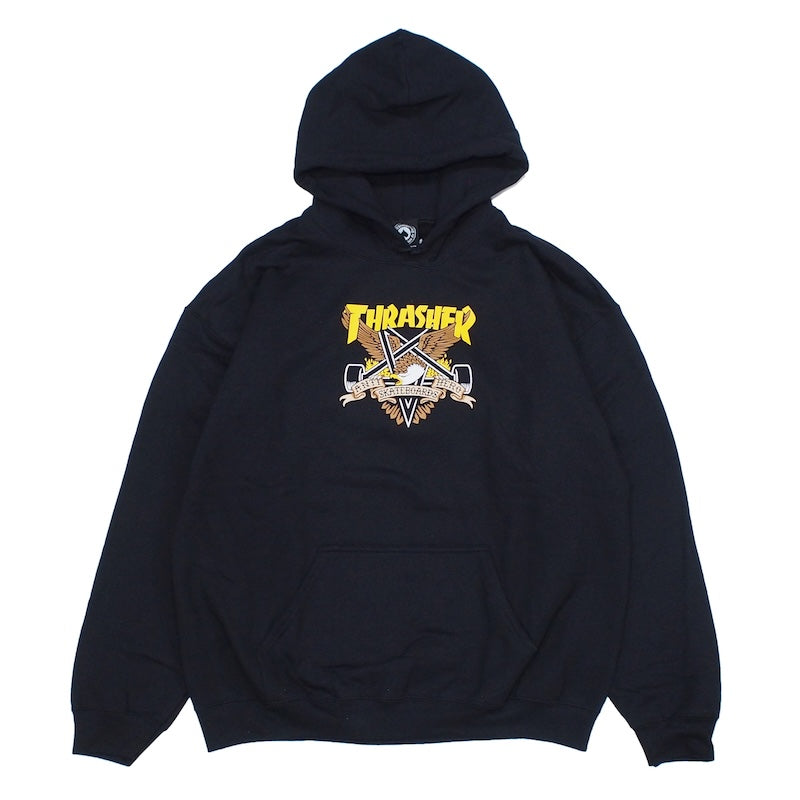 THRASHER x ANTI HERO　パーカー　"EAGLEGRAM HOODIE"　(Black)