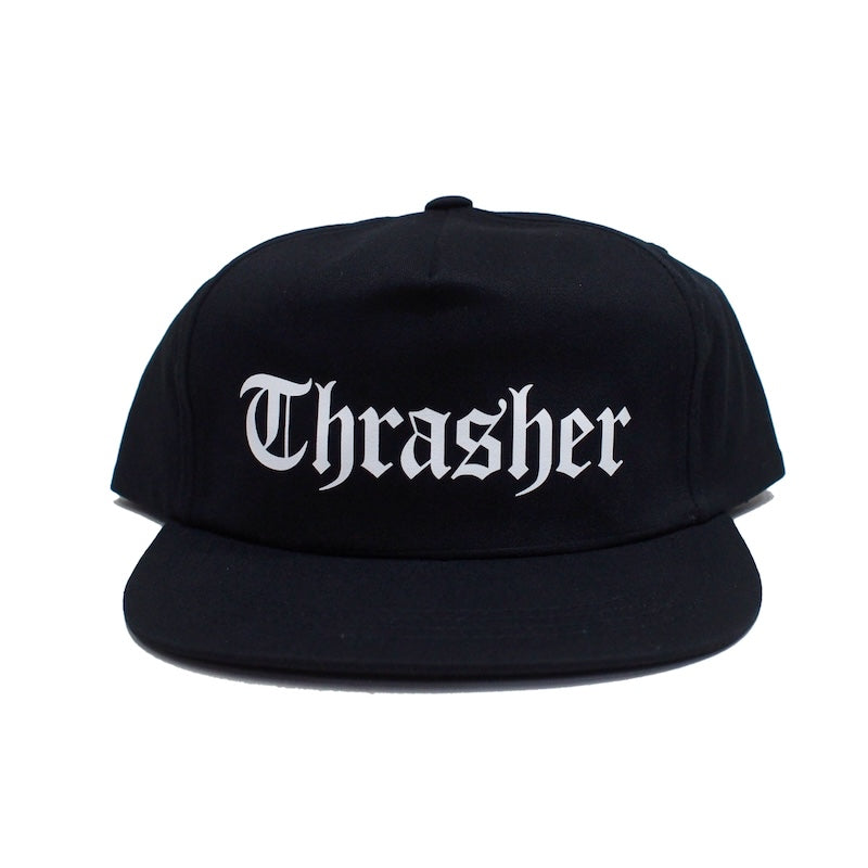 THRASHER x SPITFIRE コラボスナップバックキャップ ブラック 正面