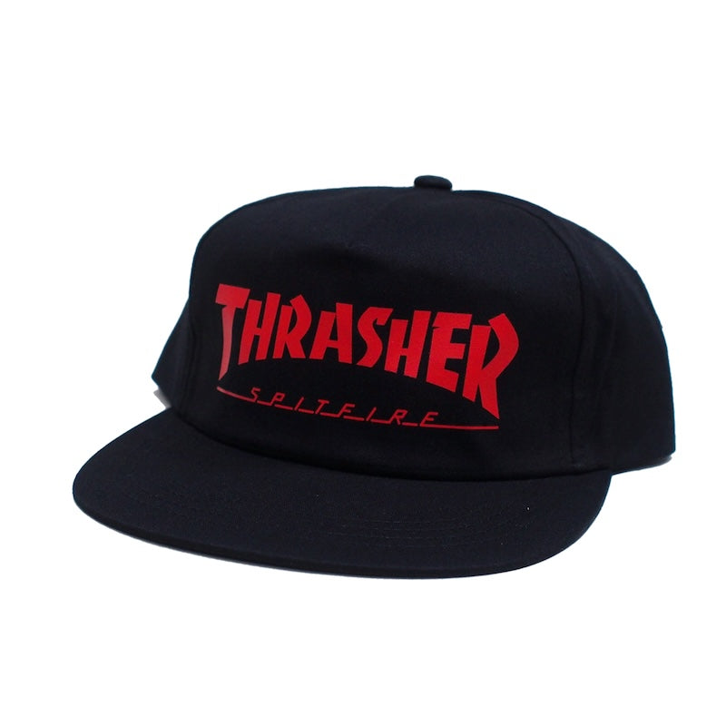 THRASHER x SPITFIRE コラボスナップバックキャップ ブラック