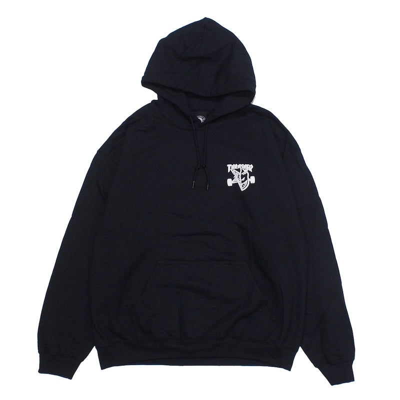 THRASHER x SPITFIRE コラボフードスウェット ブラック 正面