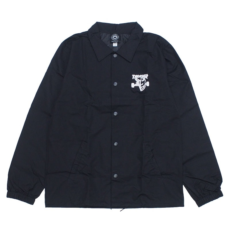 THRASHER x SPITFIRE コラボコーチジャケット ブラック 正面