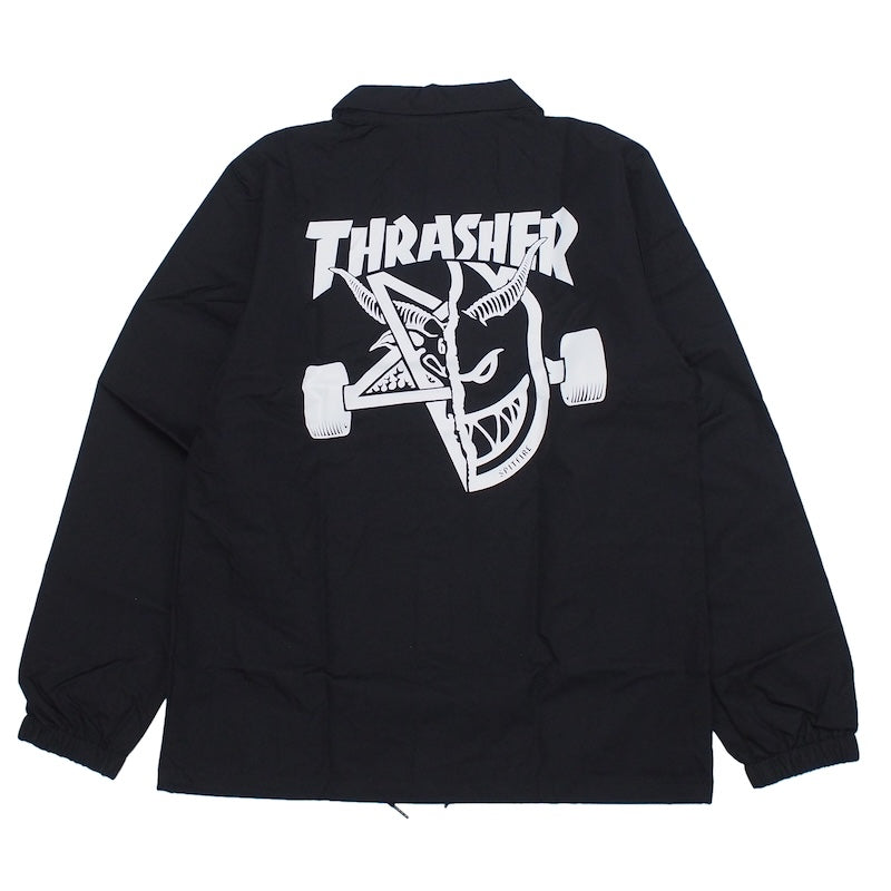 THRASHER x SPITFIRE コラボコーチジャケット ブラック 背面