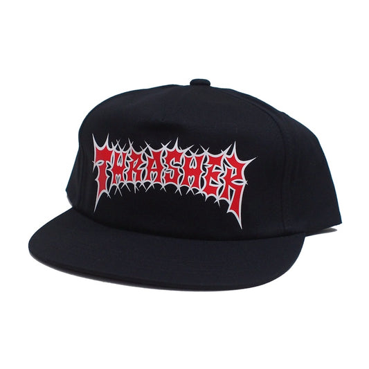 THRASHER キャップ SPIKEY SNAPBACK CAP ブラック 商品画像 斜め