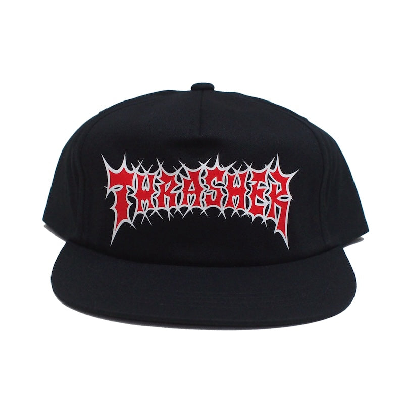 THRASHER キャップ SPIKEY SNAPBACK CAP ブラック 商品画像 正面