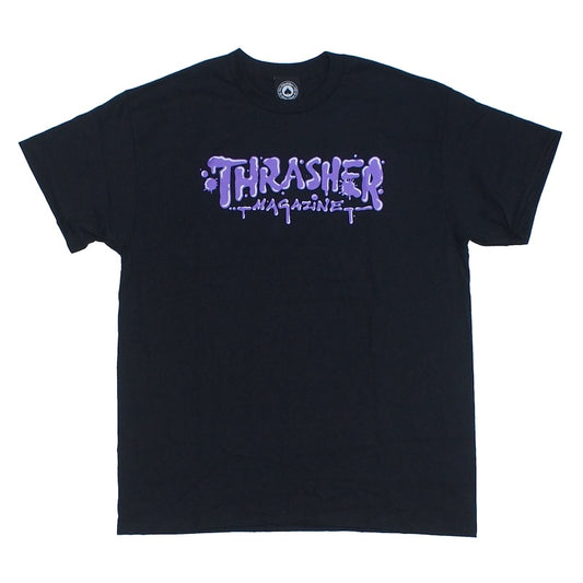 THRASHER Tシャツ WET PAINT TEE ブラック 商品画像 正面