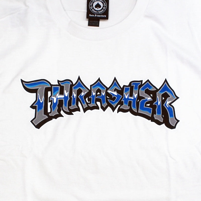 THRASHER Tシャツ CRUISIN' PAINT TEE ホワイト 商品画像 フロントプリント