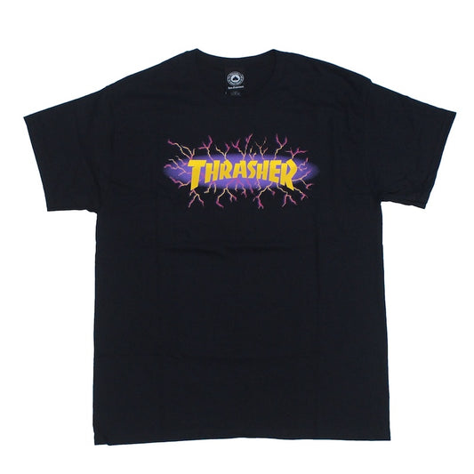 THRASHER TシャツLIGHTNING PAINT TEE ブラック 商品画像 正面