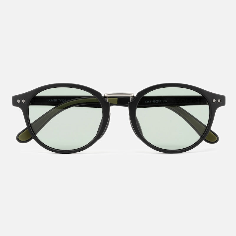 TYMER サングラス OLIVER (Matt Black / Light Green) 商品画像 1