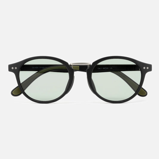 TYMER サングラス OLIVER (Matt Black / Light Green) 商品画像 1