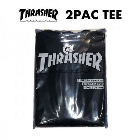 THRASHER　2パックTシャツ　"2PACK TEE"　(Black)