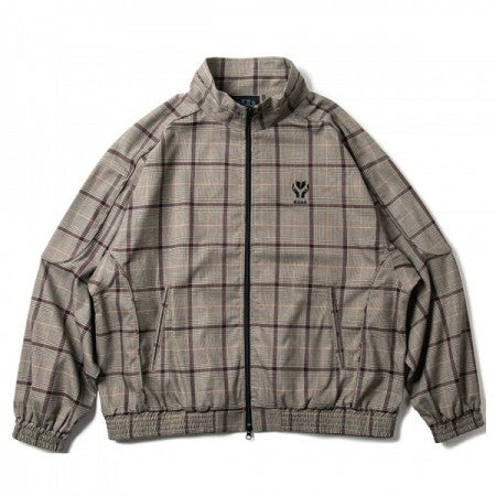 Deviluse　ジャケット　"CHECKED TRACK JKT"　(Brown / Burgundy)