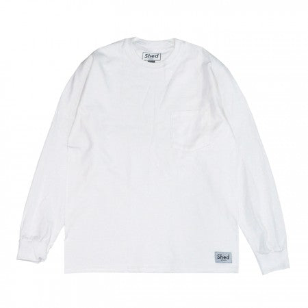 Shed　L/STシャツ　"authentic POLS"　(white)