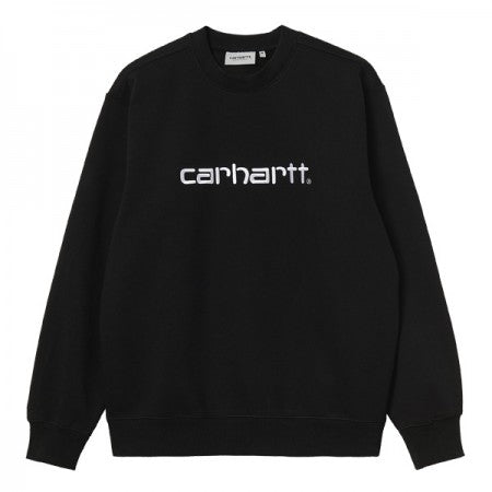 Carhartt WIP　クルースウェット　"CARHARTT SWEATSHIRT"　(Black / White)
