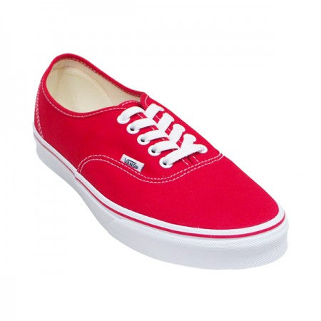 Vans authentic hotsell red black