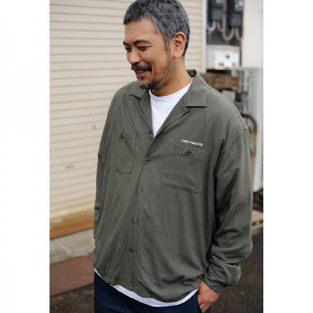 RADIALL　L/Sシャツ　"TRUE DEAL OPEN COLLARED SHIRT L/S"　(Khaki Green)