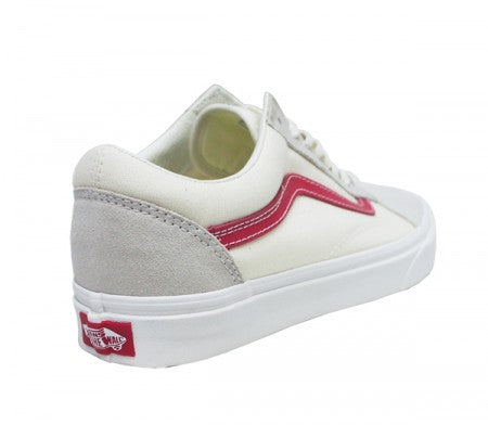 Vans old skool outlet vintage white rococo red