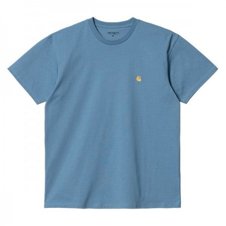 Carhartt WIP　Tシャツ　"S/S CHASE T-SHIRT"　(Icy Water / Gold)
