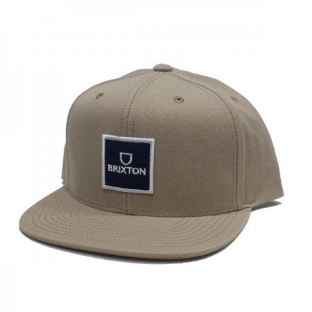 BRIXTON　キャップ　"ALPHA SQUARE MP SNAPBACK CAP"　(Sand)