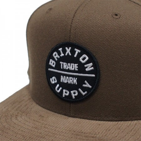 BRIXTON　キャップ　"OATH III SNAPBACK CAP"　(Dark Earth / Dark Earth)