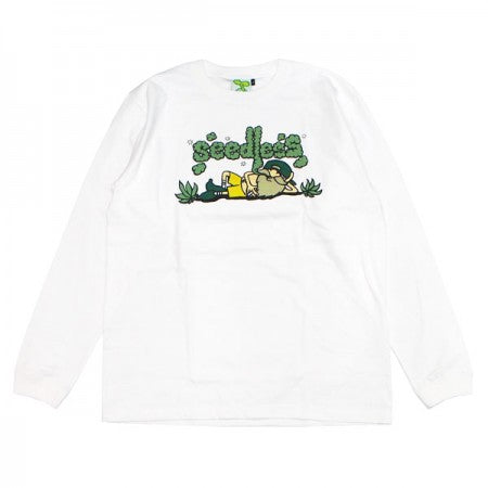 seedleSs　L/S Tシャツ　"CHILLIN TIME L/S TEE"　(White)