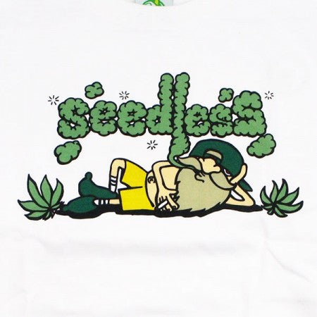 seedleSs　L/S Tシャツ　"CHILLIN TIME L/S TEE"　(White)