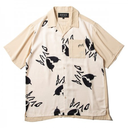 Deviluse　S/Sシャツ　"HEARTACHES OPEN COLLAR SHIRTS"　(Natural)