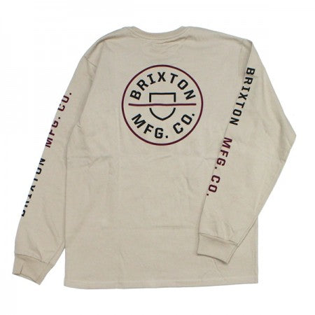 BRIXTON　L/STシャツ　"CREST L/S STANDARD TEE"　(Sand)