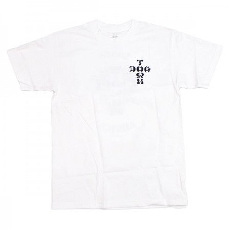 DOGTOWN　Tシャツ　"CROSS LOGO x SANTA MONICA TEE"　(White)