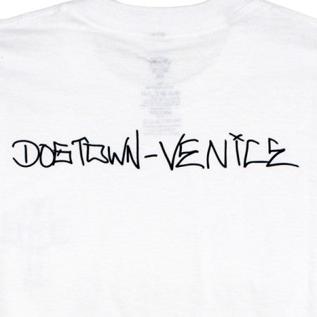 DOGTOWN　Tシャツ　"DOGTOWN-VENICE TEE"　(White / Black)