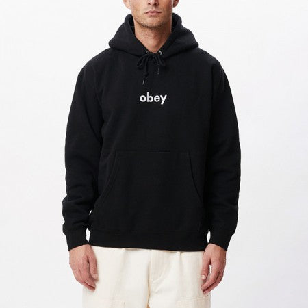 ★30%OFF★ OBEY　パーカー　"OBEY LOWERCASE PULLOVER HOOD"　(Black)