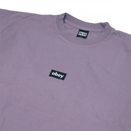 OBEY　L/STシャツ　"OBEY BLACK BAR HEAVYWEIGHT LONG SLEEVE TEE"　(Lilac Chalk)