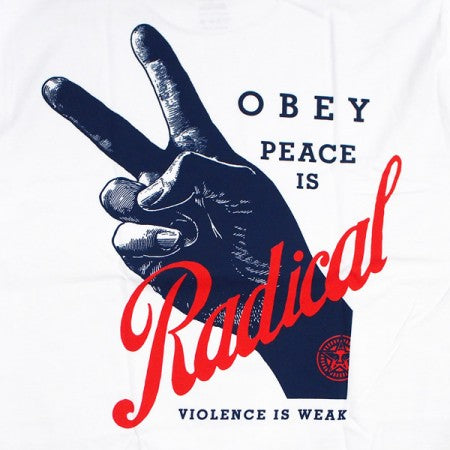 OBEY　Tシャツ　"OBEY RADICAL PEACE CLASSIC TEE"　(White)