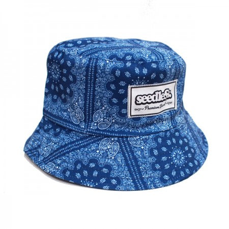 seedleSs　ハット　"SD PAISLEY REVERSIBLE BUCKET HAT"　(Blue)