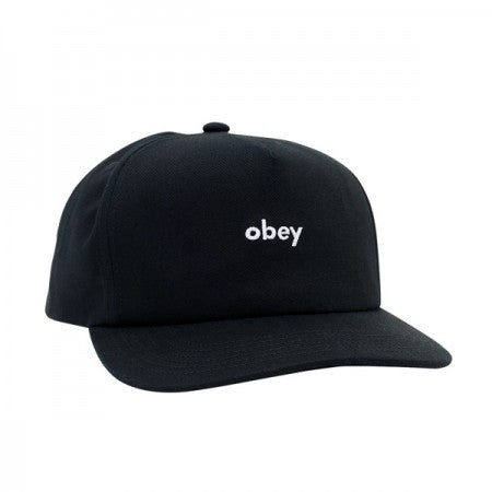 OBEY　キャップ　"OBEY LOWERCASE 5 PANEL SNAPBACK CAP"　(Black)